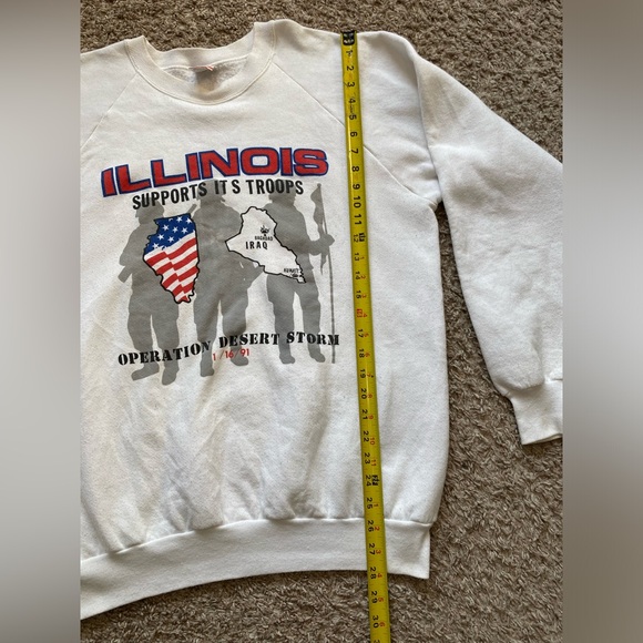 Vintage 90s Operation Desert Storm Troop Iraq Crewneck Sweatshirt Men Size XL - Picture 4 of 8